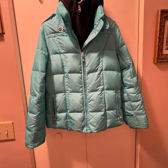 Eddie Bauer Petite Large Puffer Jacket with Crest & Neoprene Hood - Picture 5 of 7